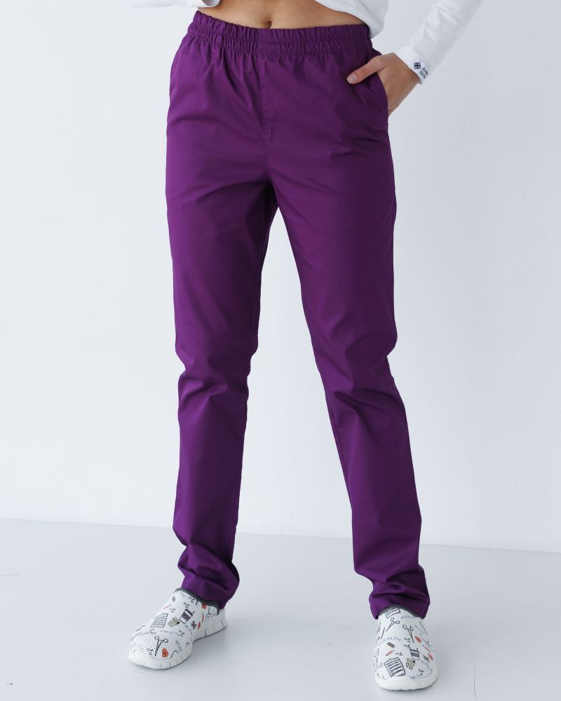 Медичні жіночі брюки Наомі (Cotton Elite) фіолетові