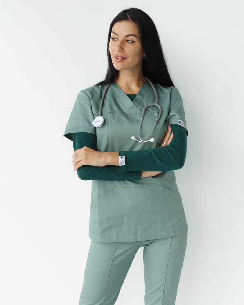 Комплект: костюм медицинский женский Топаз + лонгслив медицинский женский #1