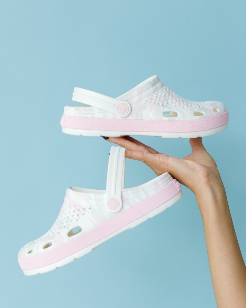 Обувь медицинская Coqui Lindo белый-розовый камуфляж
