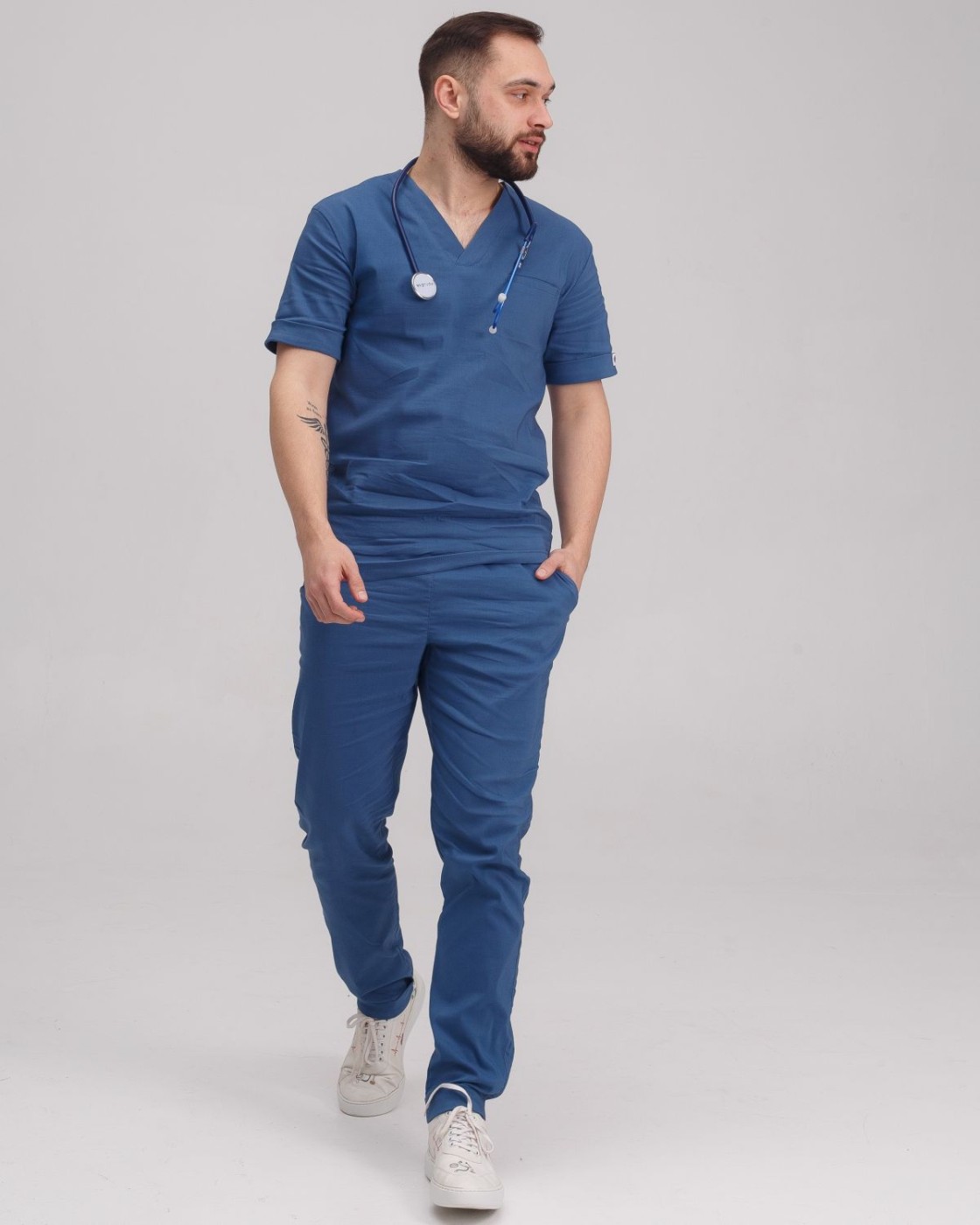 Медицинский костюм мужской Марсель синий