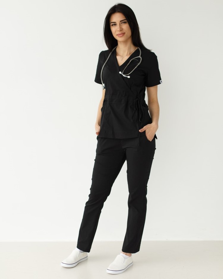 Медичний костюм жіночий Ріо чорний