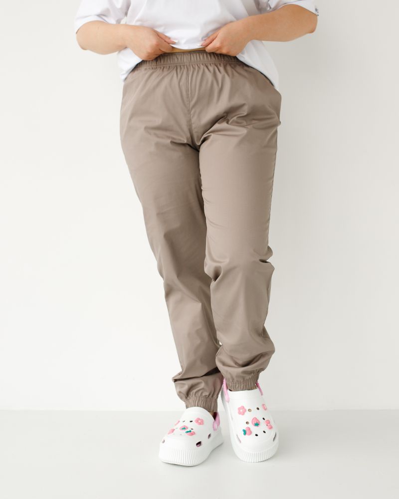 Медицинские брюки женские джогеры мокко +SIZE