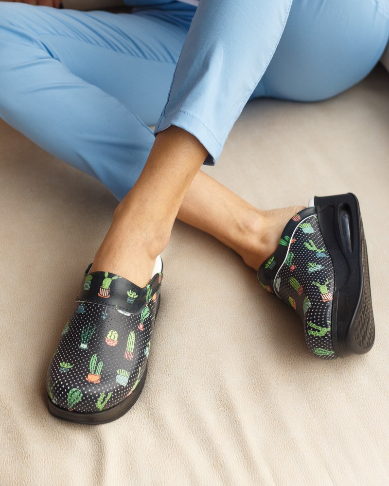 Обувь медицинская сабо Cactus Black с подошвой AirMax