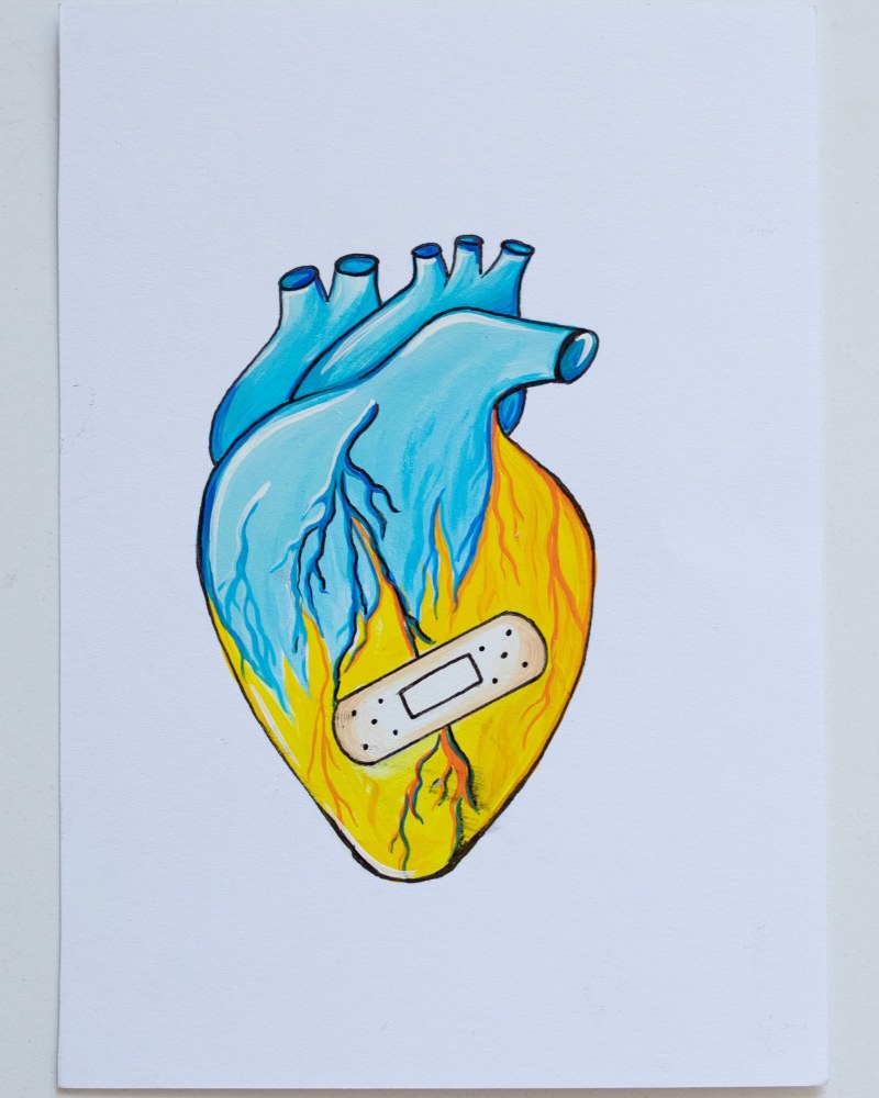 Рисунок на униформе Украинское сердце #6