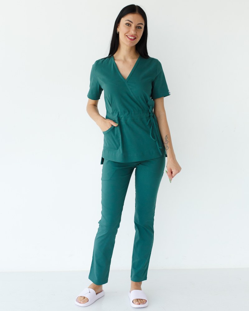 Медицинский костюм женский Рио зеленый
