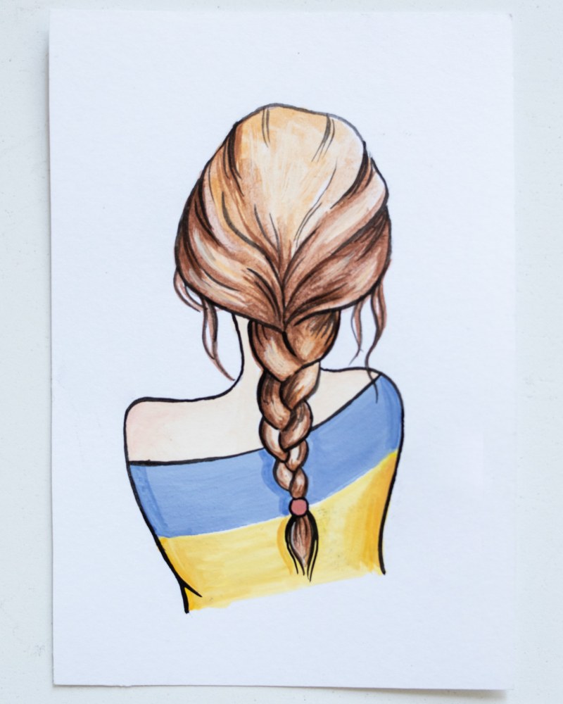 Рисунок на униформе Украинка #5