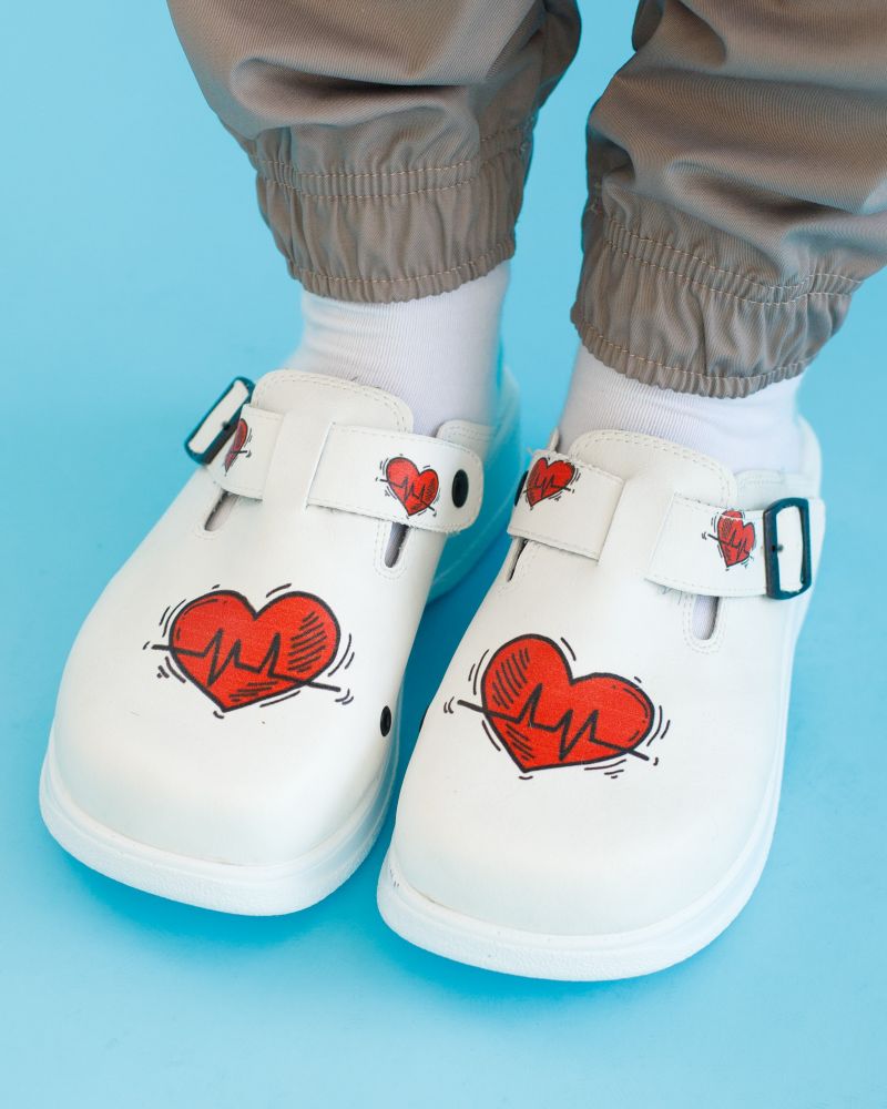 Обувь медицинская сабо на платформе HEART