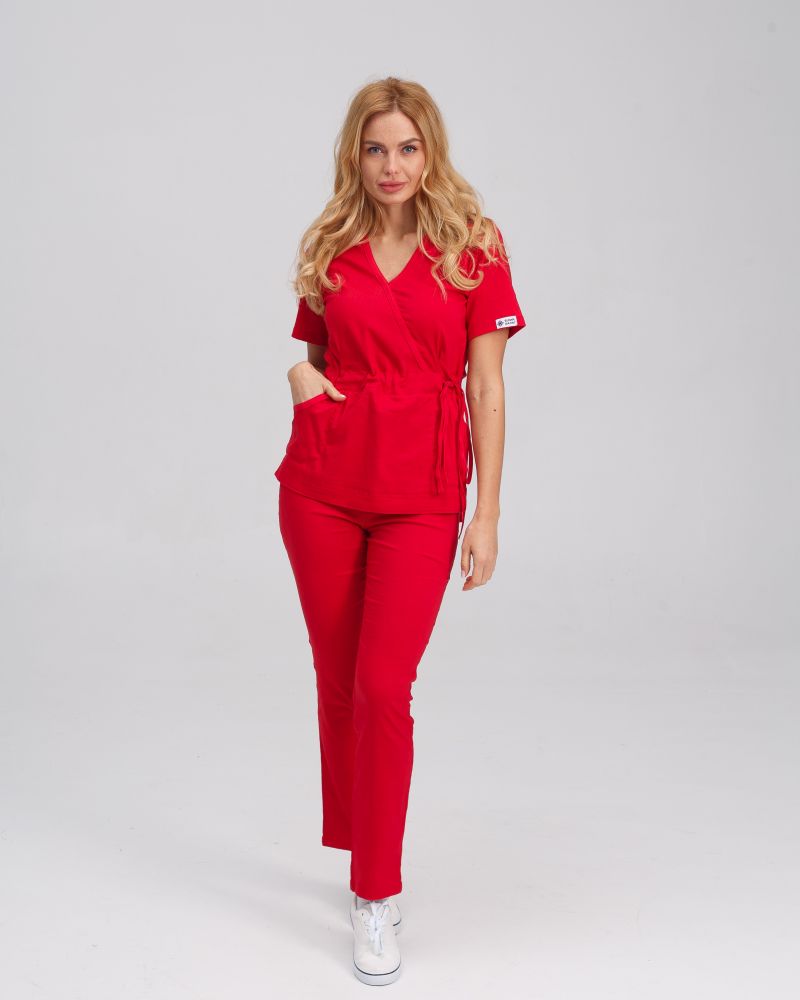 Медичний костюм жіночий Ріо червоний