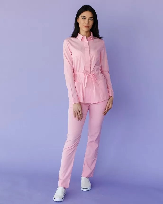 Розовый медицинский костюм Bhalat.com.ua