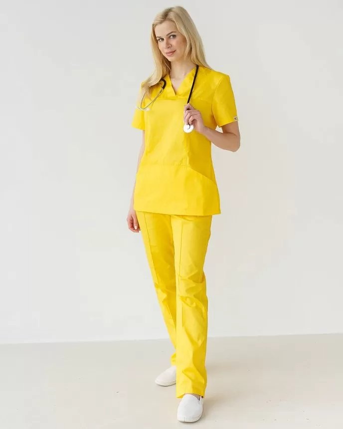 Жовтий медичний костюм Bhalat.com.ua