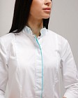Медичний халат жіночий Сакура білий-м'ятний 5