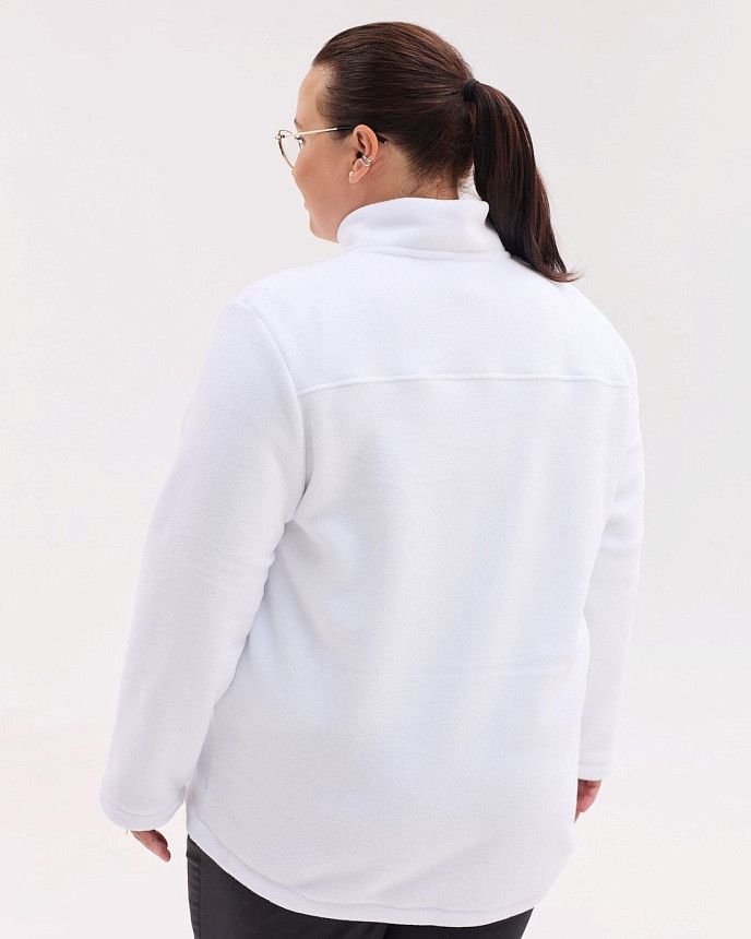 Медицинская кофта женская флисовая Финляндия белая +SIZE 3