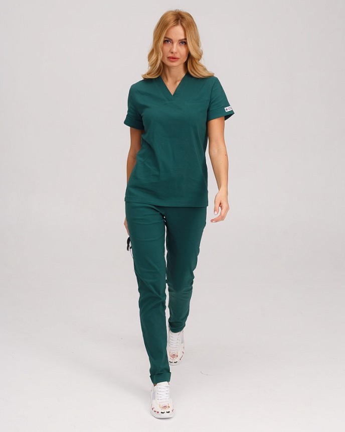 Медичний костюм жіночий Марсель зелений 9
