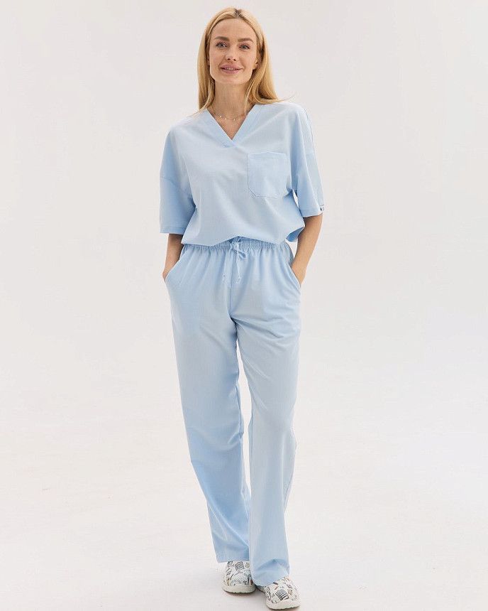 Медицинский костюм женский Чикаго светло-голубой