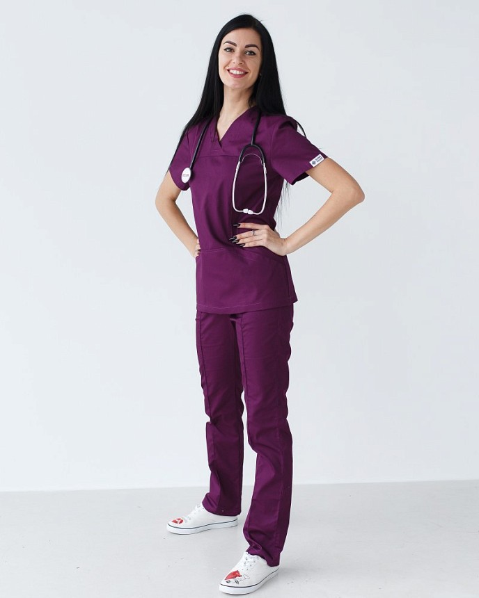Медицинский костюм женский Топаз фиолетовый 9