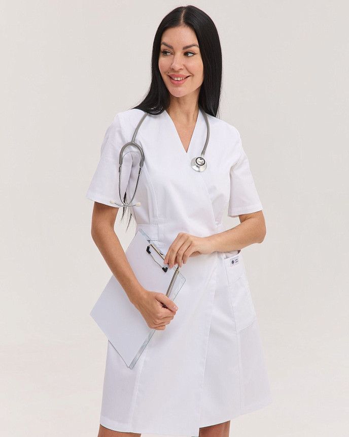 Медицинский халат женский Киото белый 4