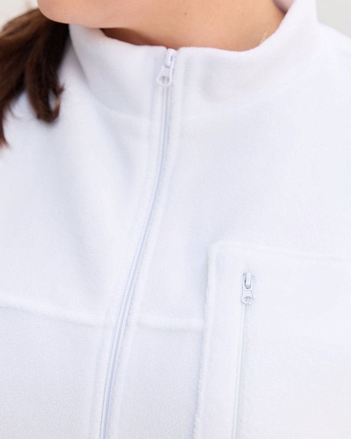 Медицинская жилетка женская флисовая Говерла белая +SIZE 4