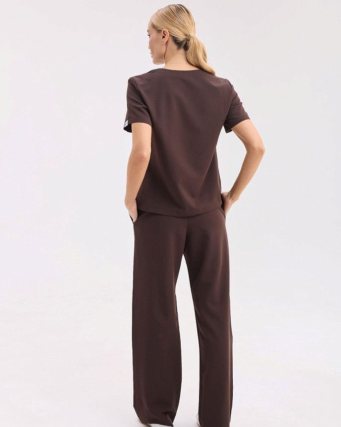 Медицинский костюм женский Саванна коричневый 2