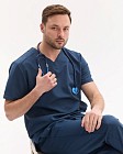 Медицинский костюм мужской Портленд синий 4
