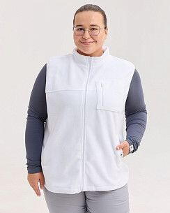 Медицинская жилетка женская флисовая Говерла белая +SIZE