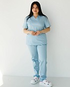Медичний костюм жіночий Топаз лазурний NEW +SIZE