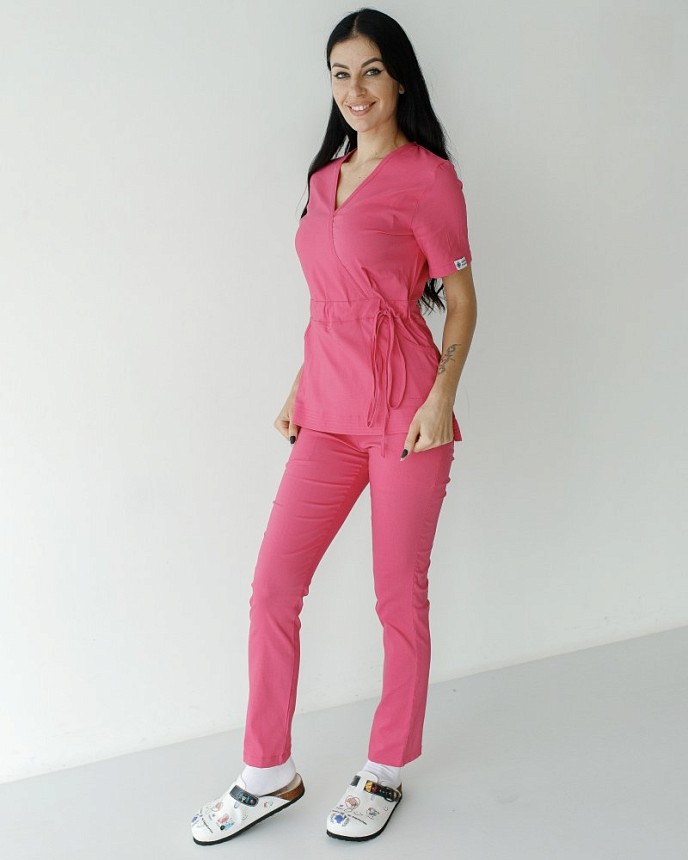 Медицинский костюм женский Рио розовый 5