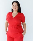 Медичний костюм жіночий Ріо червоний +SIZE 2