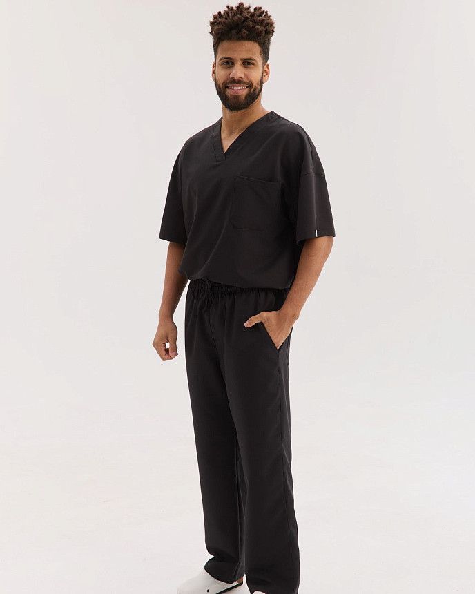 Медичний костюм чоловічий Чикаго чорний 2