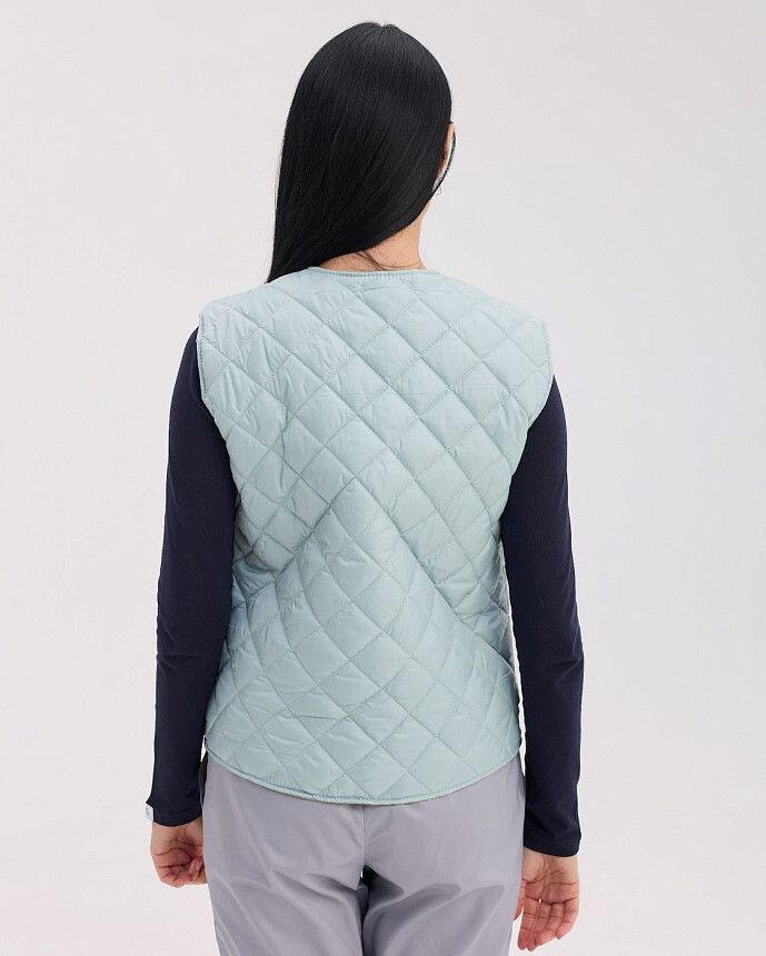 Медицинская утепленная жилетка женская Осло серо-голубая 4