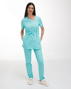 Медицинский женский костюм Наоми ментол (уценка/брак)