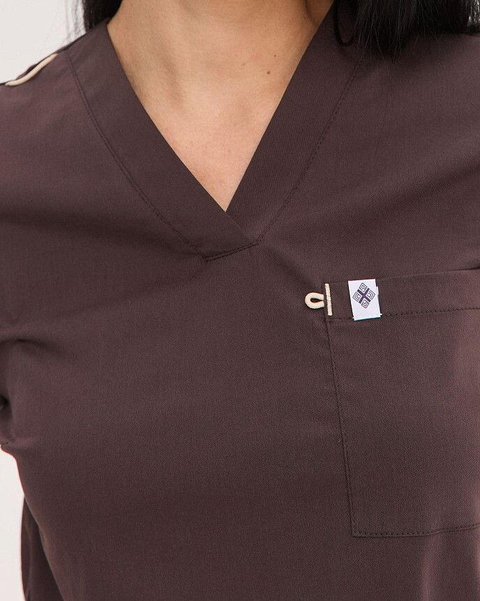 Медичний костюм жіночий Бристоль коричневий 6