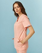 Медицинская рубашка женская Топаз персиковая