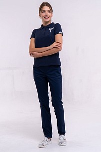 Комплект: поло медицинское женское с вышивкой + брюки медицинские женские Торонто №1