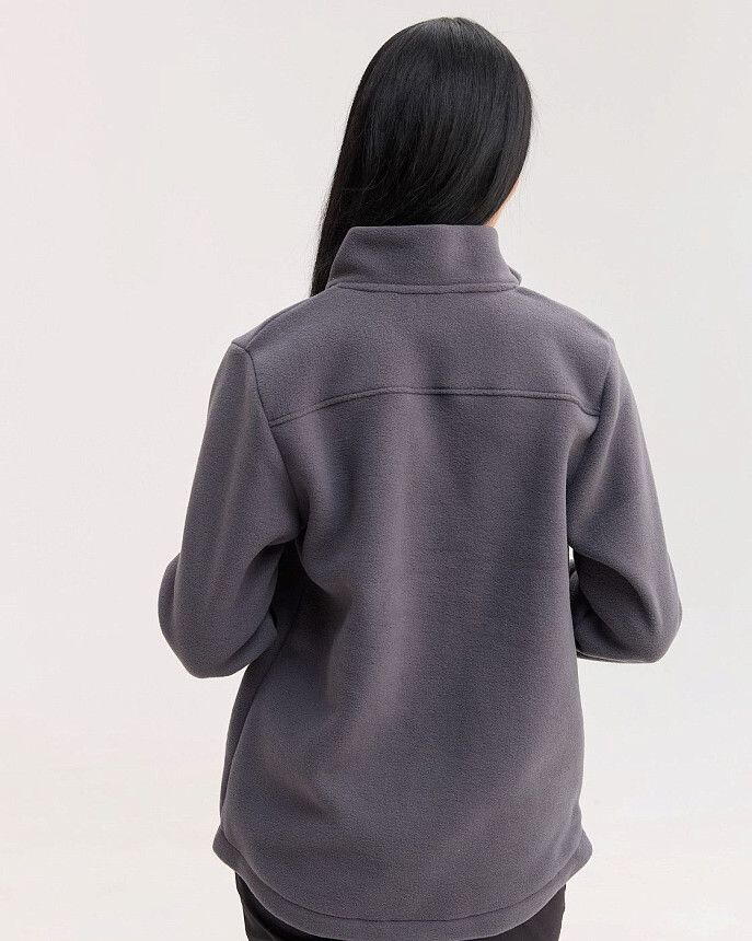 Медична кофта жіноча флісова Фінляндія темно-сіра 3 Білий Халат Медична кофта жіноча флісова Фінляндія темно-сіра 3