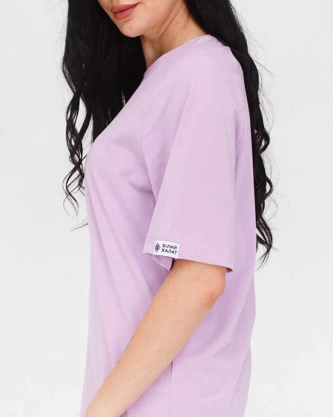 Медицинская футболка-реглан женская лавандовая 3