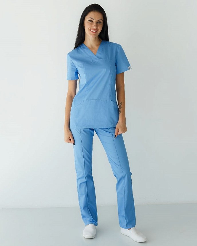 Медична сорочка жіноча Топаз блакитна