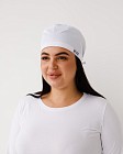 Медицинская классическая шапочка на завязках белая (Cotton «Elegance») 2