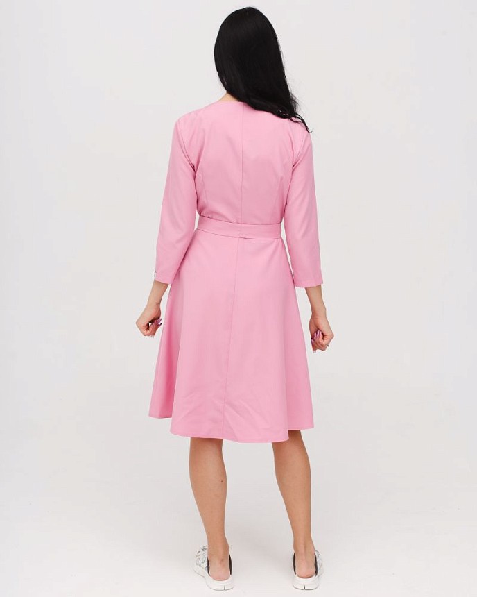 Медицинское платье женское Прованс розовое 2