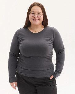 Медичний лонгслів жіночий темно-сірий +SIZE