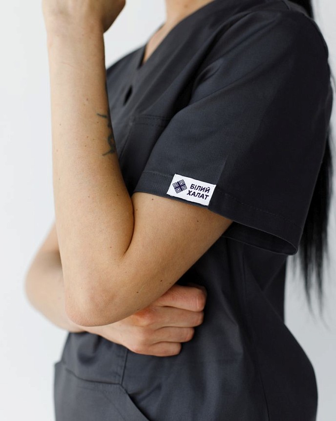 Медичний костюм жіночий Топаз темно-сірий NEW 5
