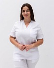 Медичний костюм жіночий Марсель білий +SIZE 3