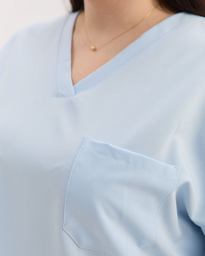 Медицинский костюм женский Чикаго светло-голубой +SIZE 6