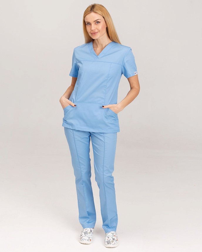 Женский медицинский костюм Топаз светло-голубой
