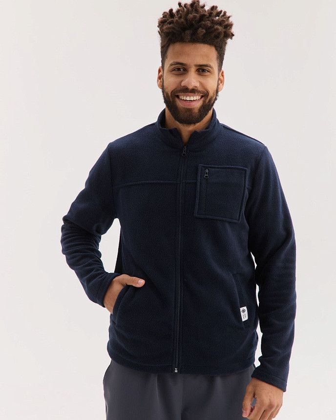 Медицинская кофта мужская флисовая Финляндия темно-синяя 3