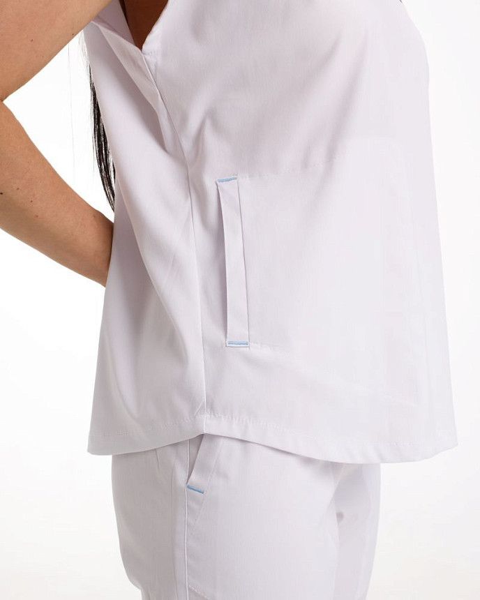 Медицинский женский костюм Сидней белый (уценка/брак) 5