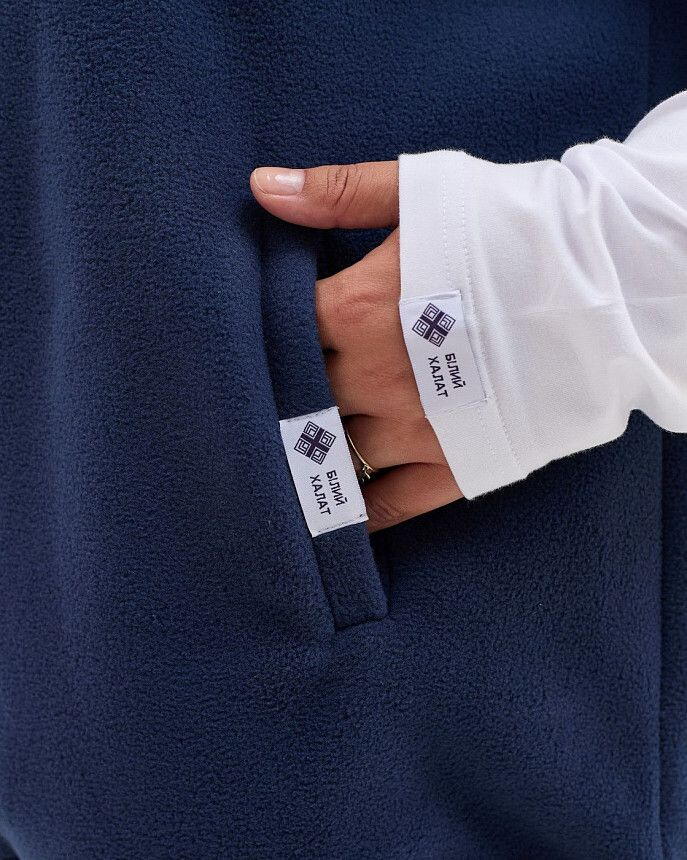 Медицинская жилетка женская флисовая Говерла синяя +SIZE 6