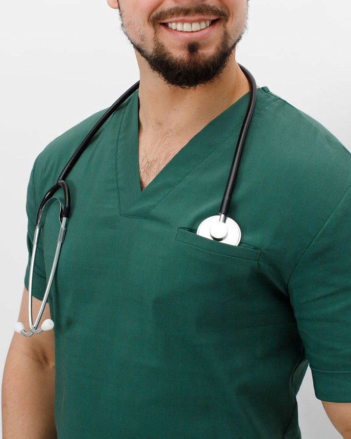 Медичний костюм чоловічий Марсель зелений 3