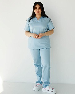 Медицинский костюм женский Топаз лазурный NEW +SIZE