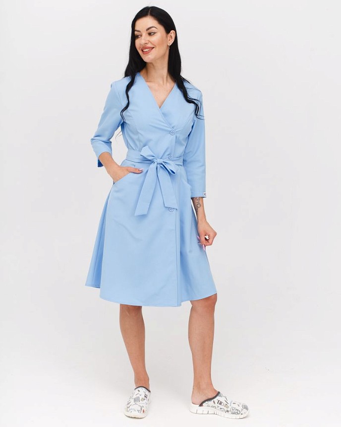 Медична сукня жіноча Прованс блакитна 5