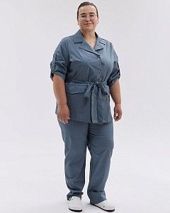 Медицинский костюм женский Кейптаун нефритовый +SIZE